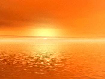 Golden sunset, light, nature, water, sun, sunset HD wallpaper