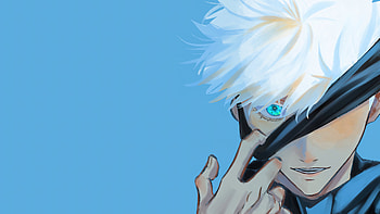 Satoru Gojo Jujutsu Kaisen, Satoru Gojo, Anime, Jujutsu Kaisen, blue anime HD wallpaper