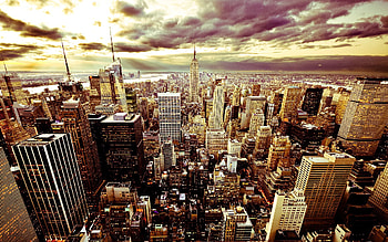 United States, Cities, Sky, Clouds, Usa, City, Building, Skyscrapers, Evening, America, New York, Handsomely, It's Beautiful, Ny HD wallpaper