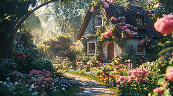 Charming Cottagecore Bliss – Ultra, cottage, cottagecore, house, garden, flower HD wallpaper