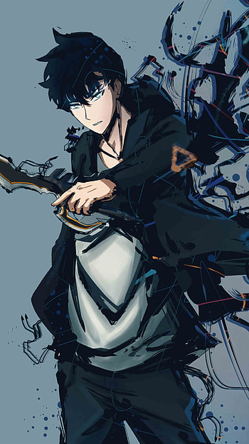Solo Leveling, art, cartoon HD phone wallpaper