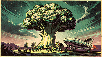 Broccoli Tree Odyssey — HD wallpaper