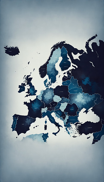 Stylish Europe Map for s, map, illustration HD phone wallpaper