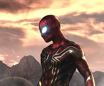 Artwork, iron-spider, iron-man, fan made art HD wallpaper