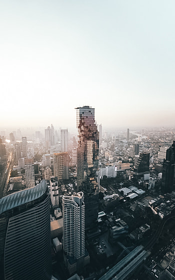 Cities, Architecture, Building, Skyscrapers, Tower, Modern, Up To Date, Urban, Mirror, Mirrored HD phone wallpaper