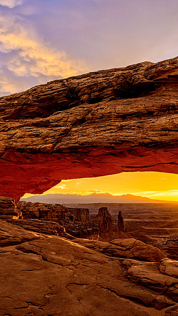 Utah travels, Mesa arch Utah, Mountains sunrise HD phone wallpaper