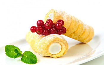 Food, fruit, eat, cream HD wallpaper