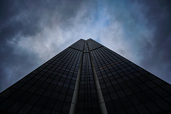 Sky, Architecture, Skyscraper, Building, Minimalism, Bottom View HD wallpaper