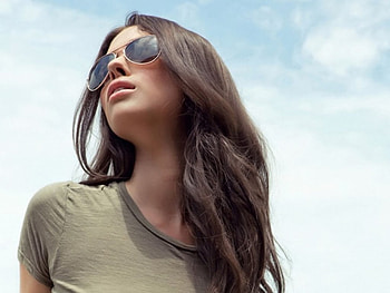 cute girl, outdoor, sky, sunglasses, beauty HD wallpaper