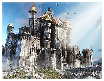 Magic castle, castle - magic - medieval - guard HD wallpaper
