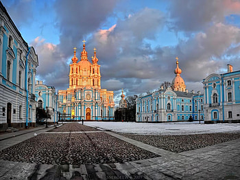 Church-and-cloudy-sky, clouds, building, sky, road, nature, church HD wallpaper