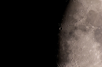 Half moon, surface, planet HD wallpaper