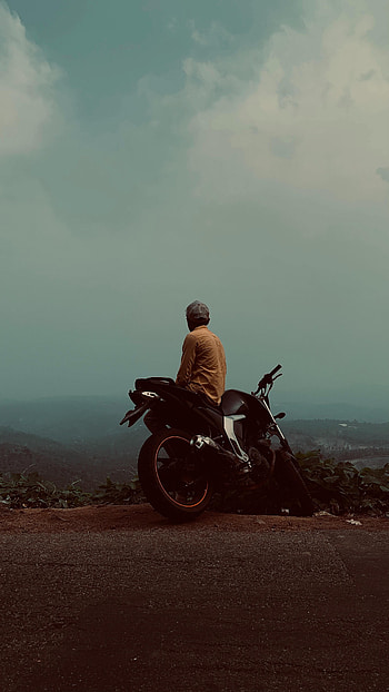 Motorcycles, Road, Fog, Motorcyclist, Motorcycle HD phone wallpaper