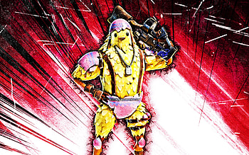 Cluck, grunge art, Fortnite Battle Royale, Fortnite characters, purple abstract rays, Cluck Skin, Fortnite, Cluck Fortnite HD wallpaper