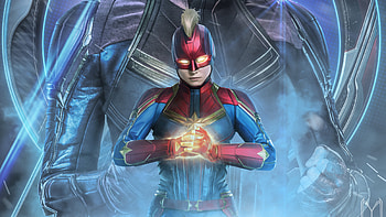 Captain Marvel In Avengers Endgame 2019, avengers-end-game, movies, 2019-movies, captain-marvel, superheroes, artwork, behance HD wallpaper