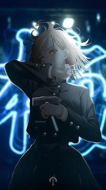 Nobara Kugisaki, ANASXART, art, Blue, Kugisaki_Nobara, cartoon, Jujutsu_kaisen, Nobara_Kugisaki, JJK HD phone wallpaper