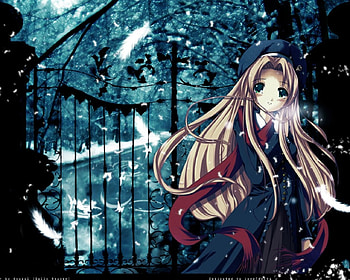 Cute anime blonde, girl, black, Gate, blonde HD wallpaper