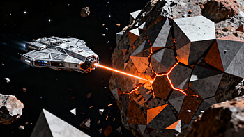 — Starship Laser vs. Molten Asteroid, Asteroid HD wallpaper