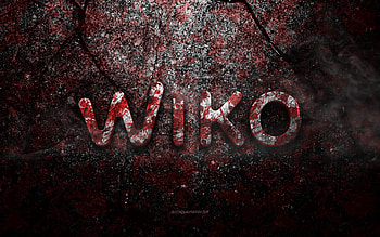Wiko logo, grunge art, Wiko stone logo, red stone texture, Wiko, grunge stone texture, Wiko emblem, Wiko 3d logo HD wallpaper