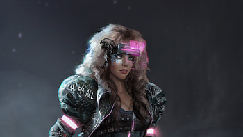 Solo Girl Cuberpunk, cyberpunk, artist, artwork, digital-art, deviantart HD wallpaper