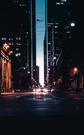 Cities, Road, Movement, Traffic, Night City, City Lights, Illumination, Lighting HD phone wallpaper