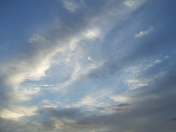 clouded heaven, blue, clouds, white, skies HD wallpaper