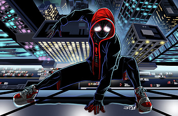 SpiderMan Into The Spider Verse Movie Art, spiderman-into-the-spider-verse, 2018-movies, movies, spiderman, animated-movies, artwork, artist, deviantart HD wallpaper