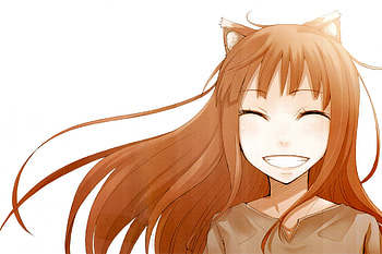 ~Holo The Wise Wolf~, wolf ears, Spice and Wolf, anime, smile, holo, girl, long hair HD wallpaper
