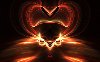 LOVE HEART, heart, abstract, fire, love HD wallpaper