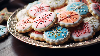 Holiday Cookies - Festive Sweets Background, food, Sugar Cookie, cookie, holiday, dessert HD wallpaper