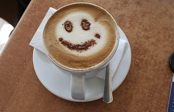 Good Morning Coffee, morning, graphy, smile, cup, food, artistic, creative, coffee, drink, beverage HD wallpaper