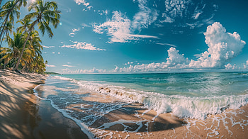 Tropical Serenity: Beach & Sea Bliss, sea, beach HD wallpaper