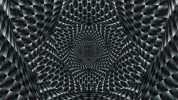 Black White Psychedelic Shapes Trippy Art Pattern Trippy HD wallpaper