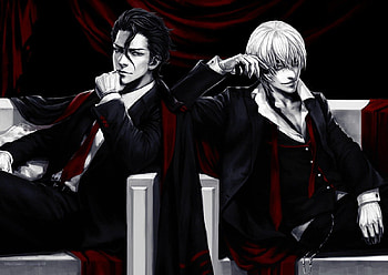 Aizen & Ichimaru, suits, sousuke aizen, gin ichimaru, gin, sousuke, ichimaru gin, bleach, aizen sousuke, anime, aizen, duo, ichimaru, male HD wallpaper