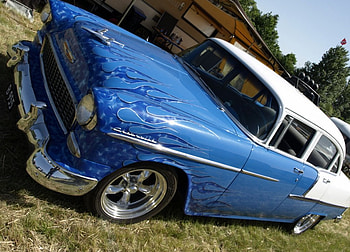 1955 Chevy, tuning, chevrolet, custom, car HD wallpaper