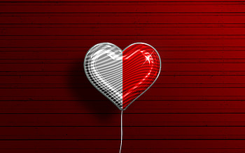 I Love Bari, , realistic balloons, red wooden background, Day of Bari, Italian cities, flag of Bari, Italy, balloon with flag, Bari flag, Bari HD wallpaper
