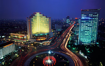 Jakarta Night Lights - Urban Skyline, man made, Jakarta HD wallpaper