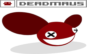 deadmau5, mau5, digital, logo, red HD wallpaper