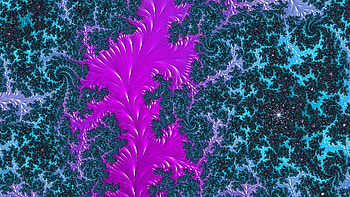 Fractal Art for your - Trippy, turquoise, cyan, purple, psychedelic, trippy, Abstract, fractal, abstract purple HD wallpaper