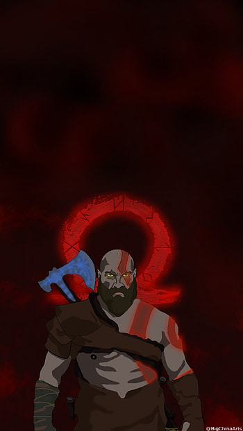 God of war Kratos, game, designer, deus da guerra, draw, desenho, god of war, gow, ps4, bigchinaarts, design, Playstation, jogo, anime, gameplay HD phone wallpaper