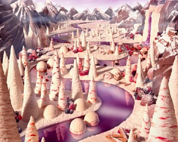 Cone city, style, cone, food, artistic HD wallpaper