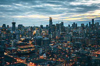 Cities, City, Skyscraper, Lights, Evening HD wallpaper