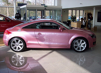 Pink And Hot, Metallic, Women, Car, Audi, Pink HD wallpaper