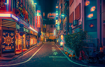 Pachinko - Tokyo Japan Night graphy. art, Anime scenery , Aesthetic , Futuristic Tokyo HD wallpaper