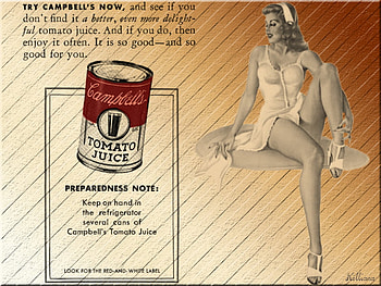 Campbells Soup!, campbells soup, old ads, kelliana, woman HD wallpaper