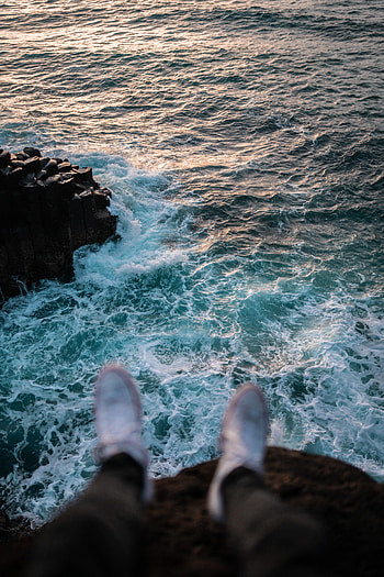 Waves, Rocks, Miscellanea, Miscellaneous, Legs, Surf HD phone wallpaper