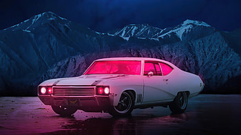 Night Crawler Classic Ride, cars, outrun, artist, artwork, digital-art, synthwave HD wallpaper