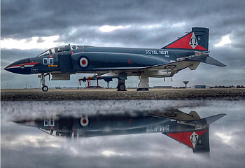 The Phantom Menace, aircraft, military, jet, reflection, fighter, graph HD wallpaper