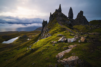 Nature, Grass, Stones, Rocks, Slope, Valley HD wallpaper