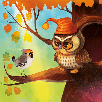 Art, Owl, Bird, Cap HD phone wallpaper